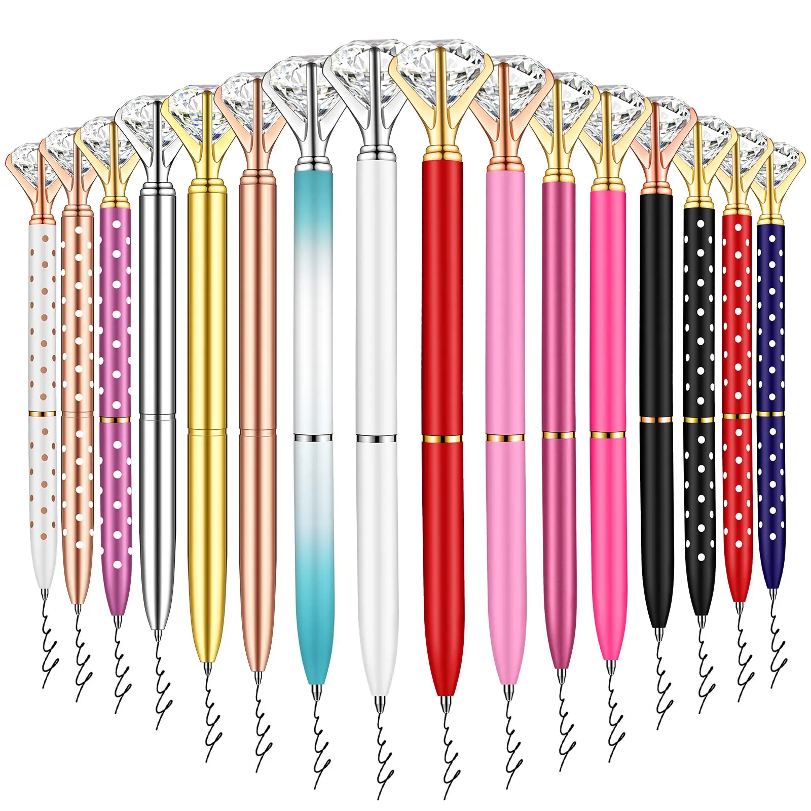 Rose gold 8PCS set custom metal ballpoint pens custom pens with custom logo stationery