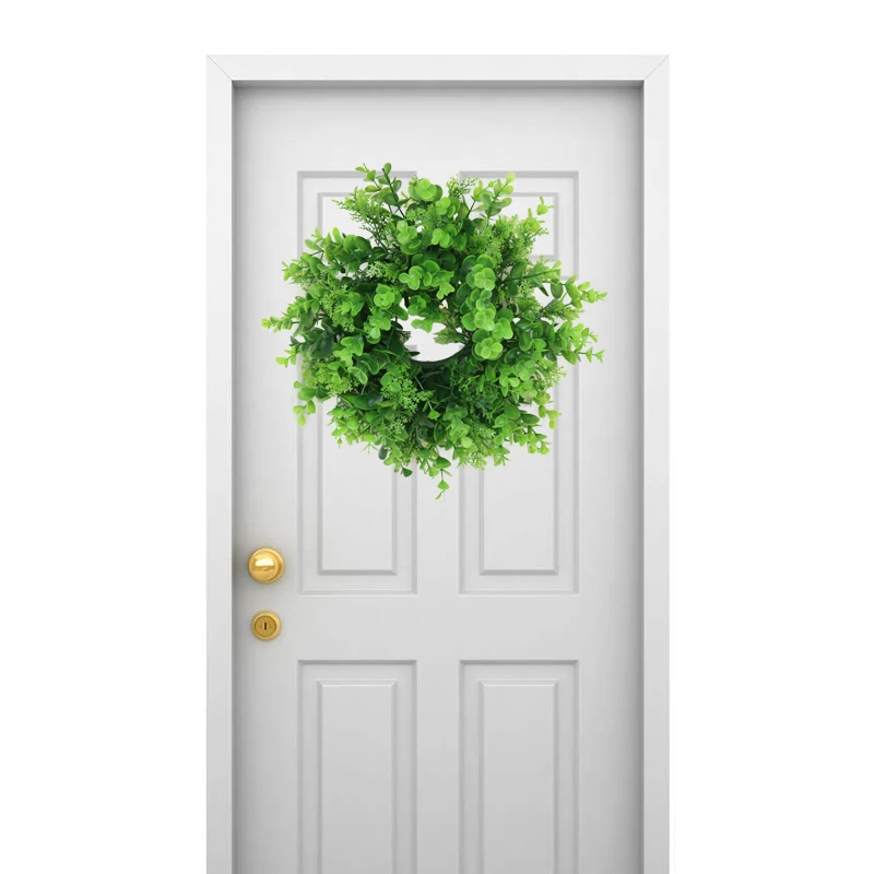 13 inch Green artificial eucalyptus plastic wreath Christmas wreaths on the lintel and wall