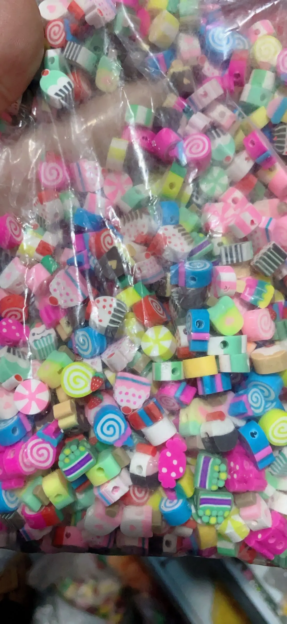 
12mm Handmade Polymer Clay Lollipop Bead For DIY Necklace Bracelet Hair Ornament Jewelry Making 