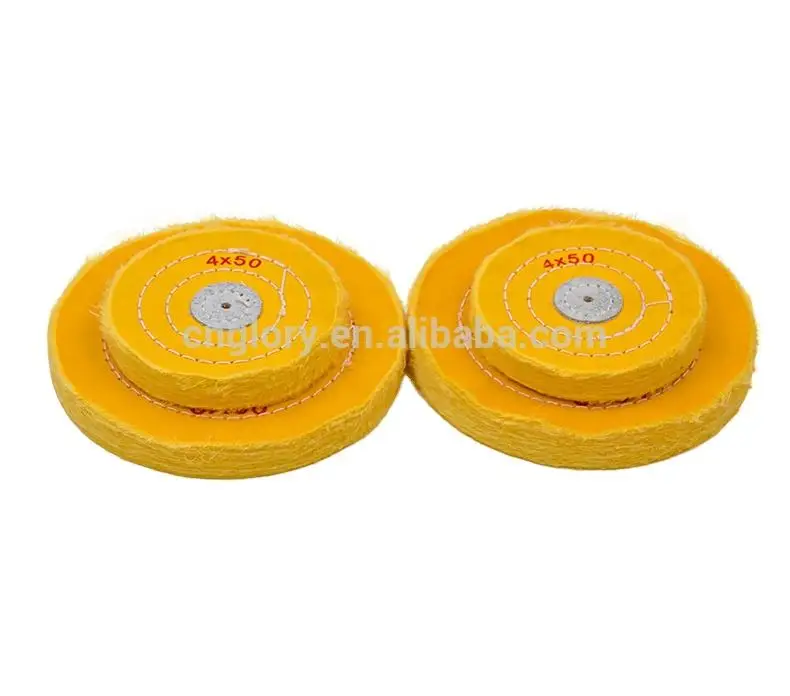 GLORY abrasive yellow leather muslin cotton cloth buffing wheel for polishing jewelry