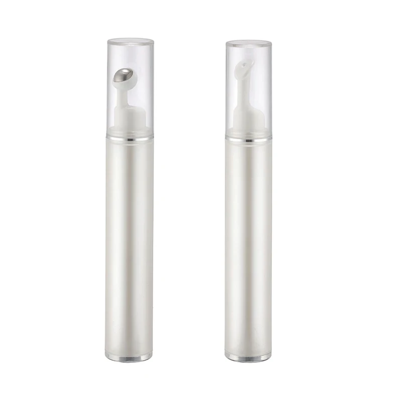 China Factory High-Quality Pearl White Empty 7.5ml 10ml 15ml Airless Pump Eye Cream Lotion Serum Cosmetic Syringe Bottle