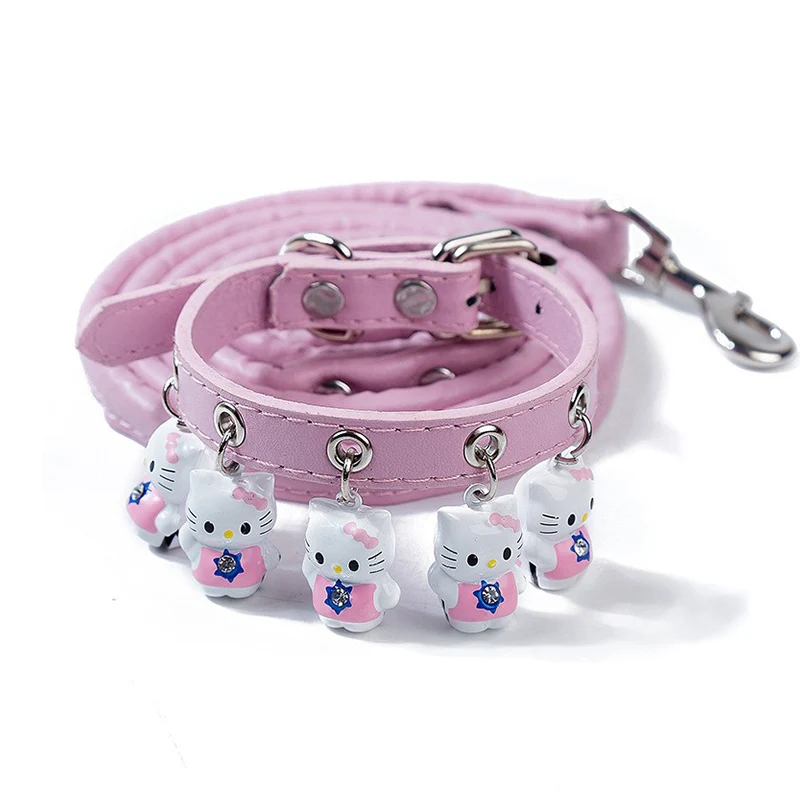 Pet products factory wholesale, classic cartoon character bell cat and dog collar, personalized design cat and dog leash