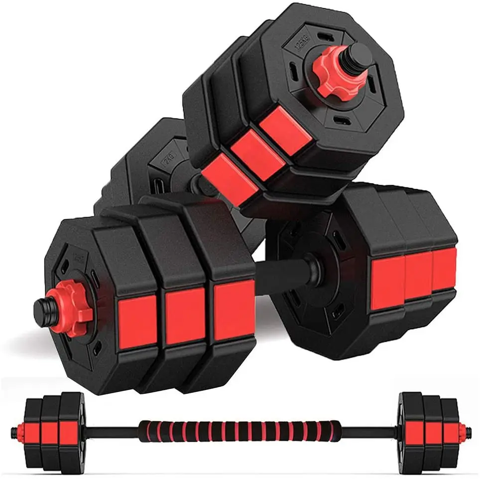 Heavy Duty Fitness Equipment with Non-Slip Handle Sand Cement Filled Adjustable Dumbbell Set