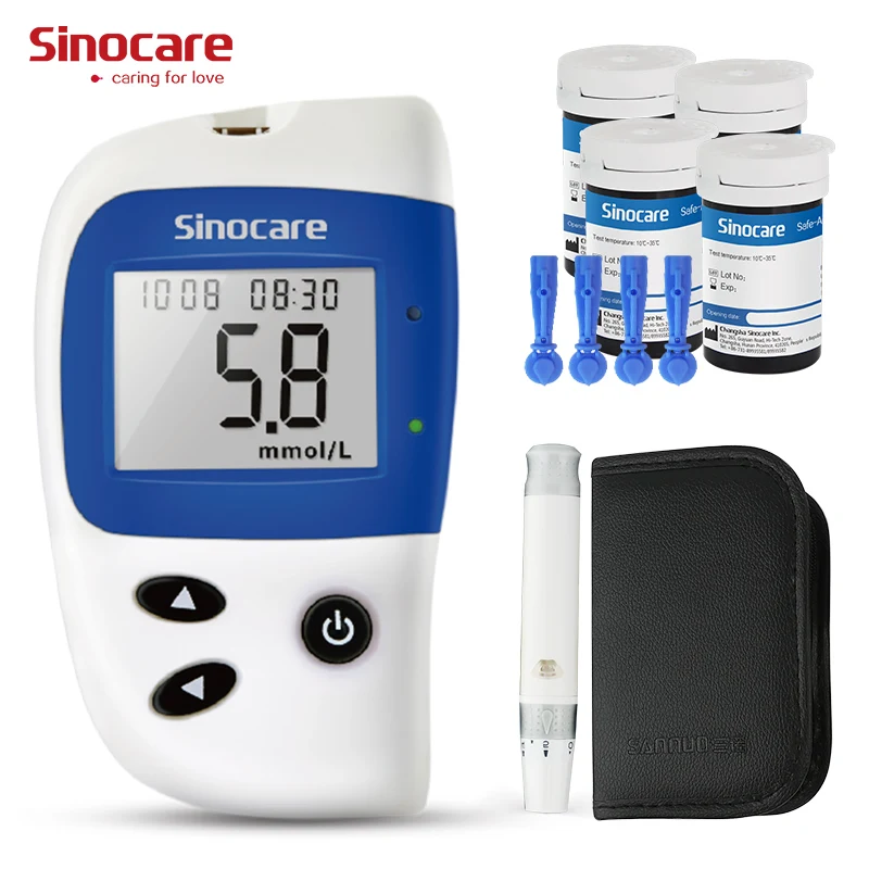 Sinocare Noninvasive Glucose Meter Device With Sensor Glucometre Non Invasive Glucometer Blood Glucose Monitoring