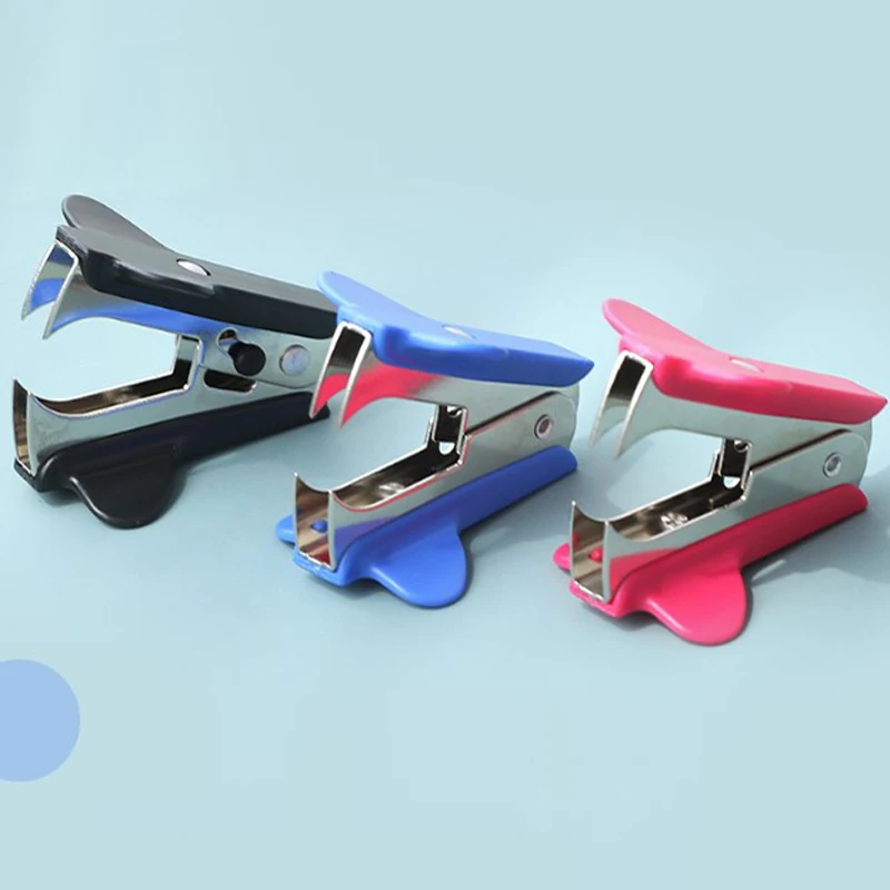 Случайный цвет 1 шт. Мини Портативный стандартная металлическая антистеплер ногтей выдвижной экстрактор для школы и офиса инструмент для переплета-расходные материалы