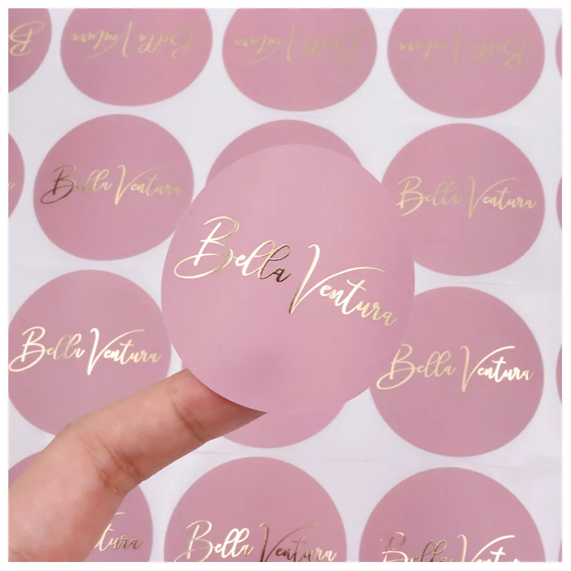 High Quality Waterproof Printing Custom Logo Vinyl Candle Label Gold Foil Stickers