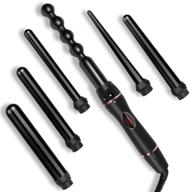 2021 Hair Curling Wand Iron for Waves and Curls 6 In1 Hair Curling Iron