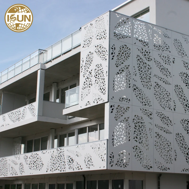 decorative external cladding curtain wall aluminum perforated metal facade panel