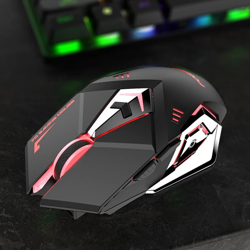  Красочные светящиеся RGB компьютерная Механическая игровая клавиатура и мышь комбо беспроводная
