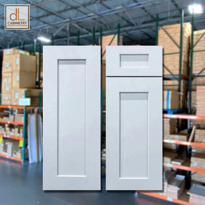 Small Quantity No Anti Dumping Tariff White Shaker Kitchen Cabinet Solid Wood Door Panel Plywood Carcass Ready Made