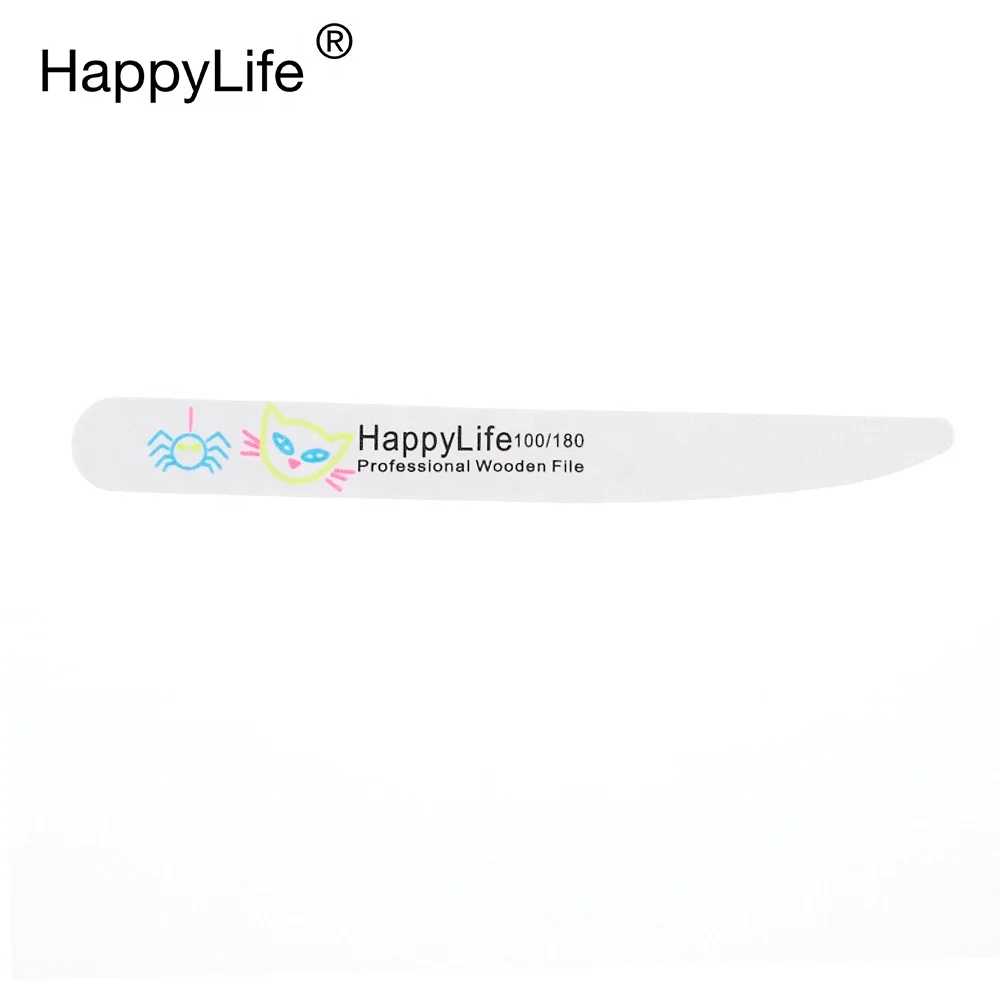 HappyLife New Arrival Luminous OEM Private Label Printed Moon Zebra Professional Disposable Grit 100180 Nail Files