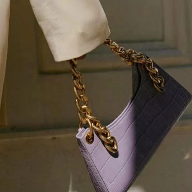 Steel Bag Chain DIY Metal Detachable Replacement Shoulder Crossbody Bag Strap for Handbag Bag Handle Heavy Strong Metal Chain