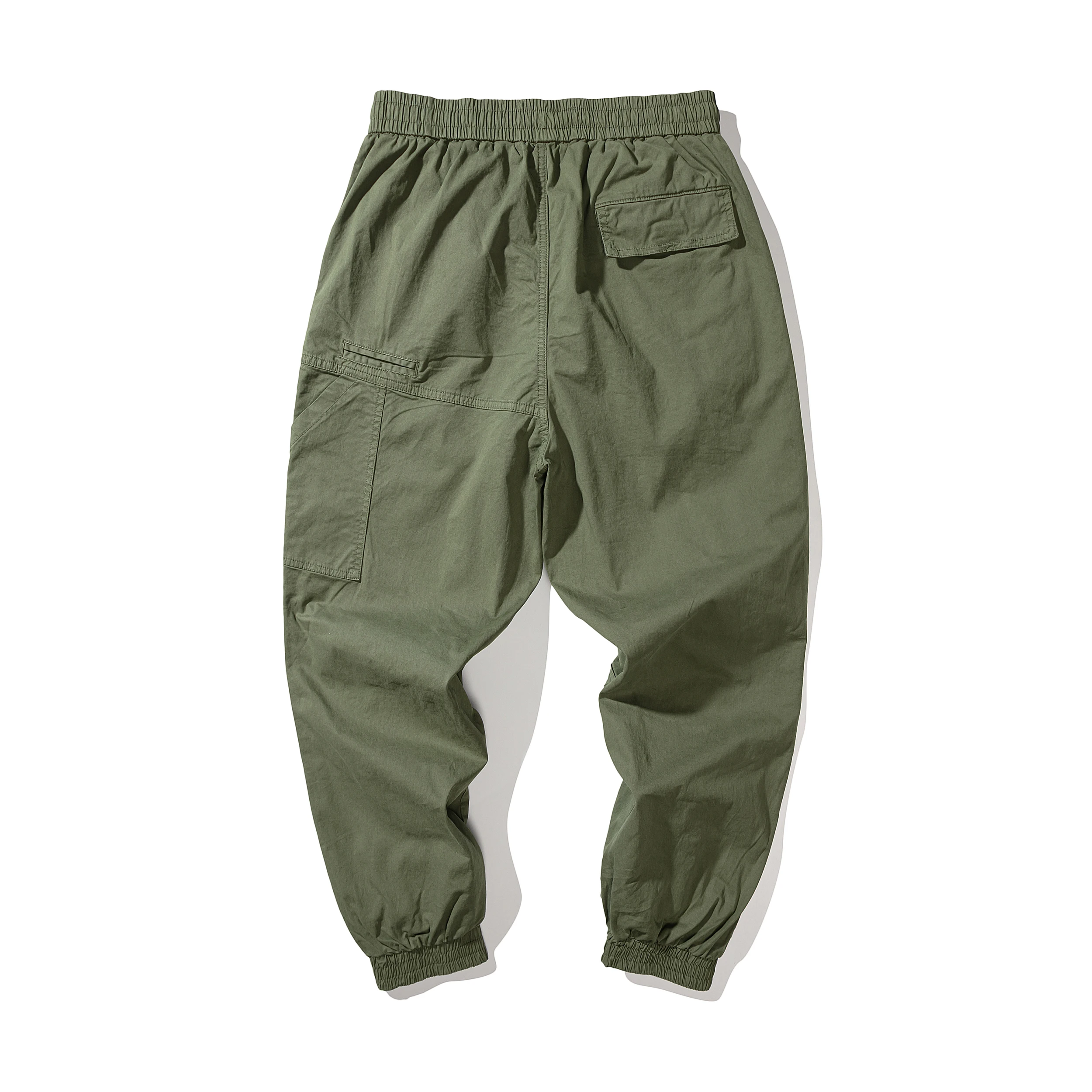 2022 Work Stylish Casual Army Green Mid-Waist Trousers Cotton Windproof Soft Loose Cargo Pants Men Streetwear