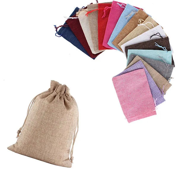 Gift Drawstring Pouch Gift Box Packaging Bags For Gift Linen Bags Jewelry Display Wedding Sack Burlap Bag