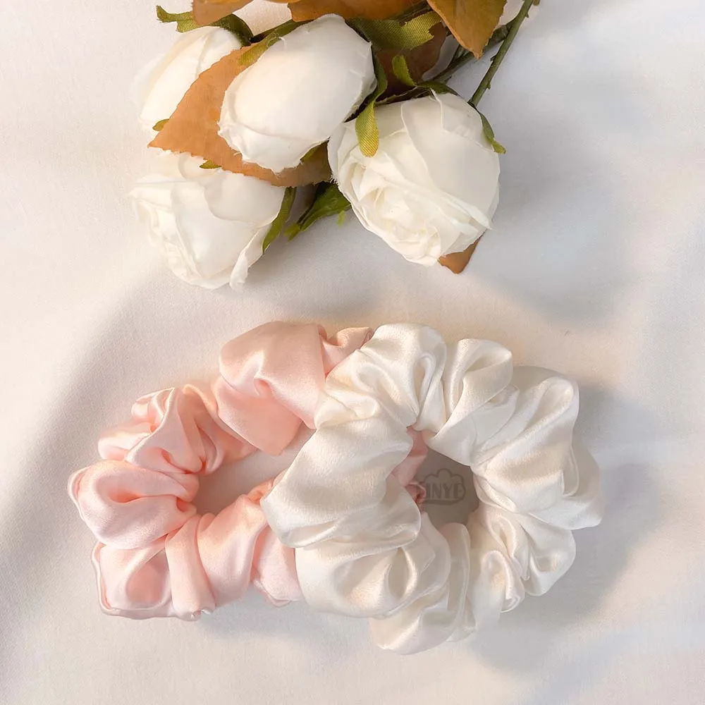 Набор мягких резинок для волос в Корейском стиле из 100% натурального шелка тутового шелкопряда