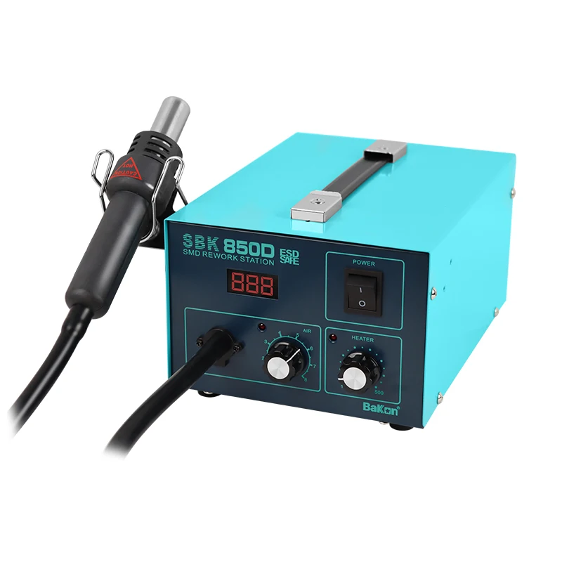 Bakon BK880 Efficient Constant Temperature Hot Air Rework Digital Soldering Iron Desoldering Station