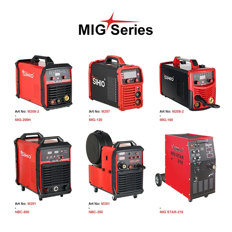 Sihio Soldador Digital Portable MIG Welders Flux Core 3 In 1 Mma Lift Tig Mig-160 Gasless MIG Welding Machine
