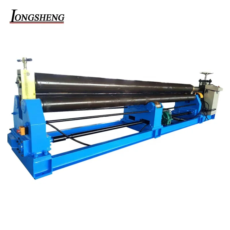 automatic type three roller mechanical manual metal roller rolling bending machine by motor driven with low price