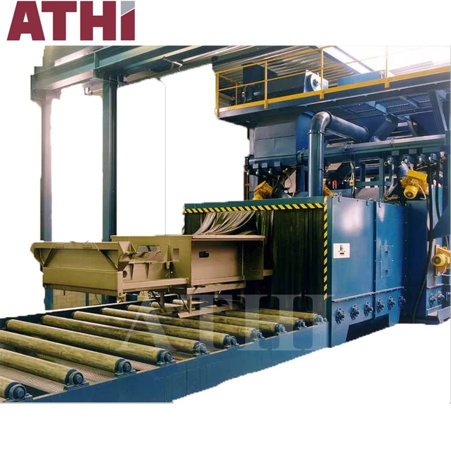 Несколько безвоздушный круглый стержень или бар роликовый конвейер типа Дробеструйная машина