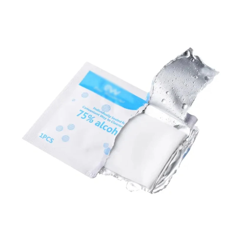 Печатный логотип, Лидер продаж, заводская цена, одноразовые 70% стерильные влажные салфетки, спирты, подготовительные прокладки