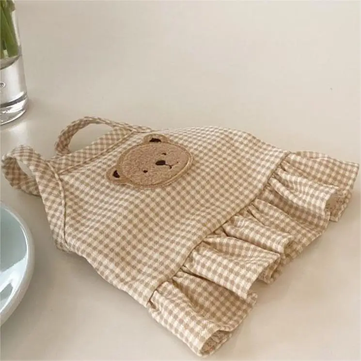 2023 Hot Sale Puppy Clothes for Pets Small Bear Vest Skirt Summer Dog Cloth Pet Dress