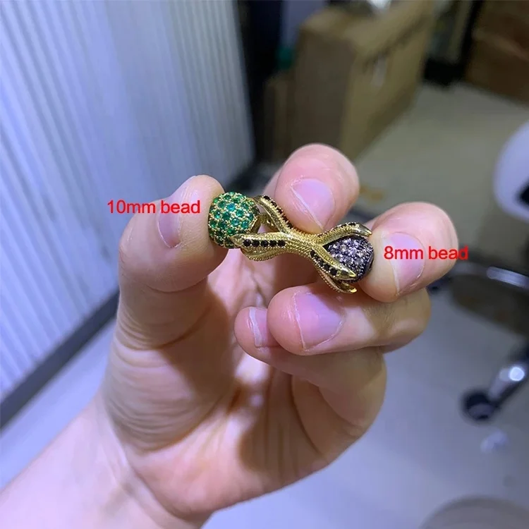 Zircon Pave Rhinestones Dragon Claw Connector Spacer Beads Bracelet Connector Charms Beads for Jewelry Making