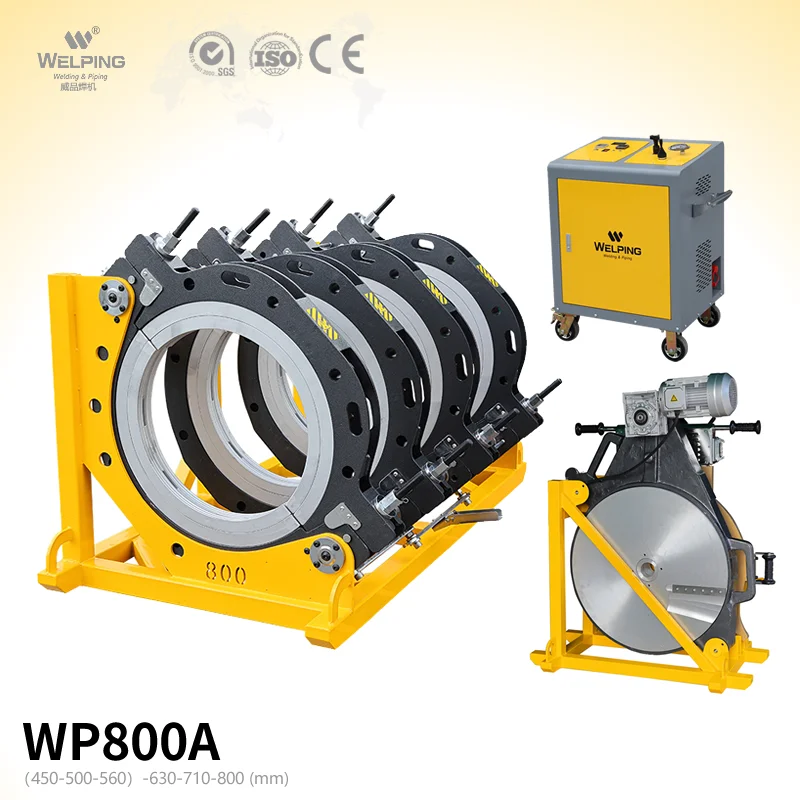 Аппарат для стыковой сварки пластмассовых труб из полиэтилена hdpe от 630 мм до 800 WP800A WELPING