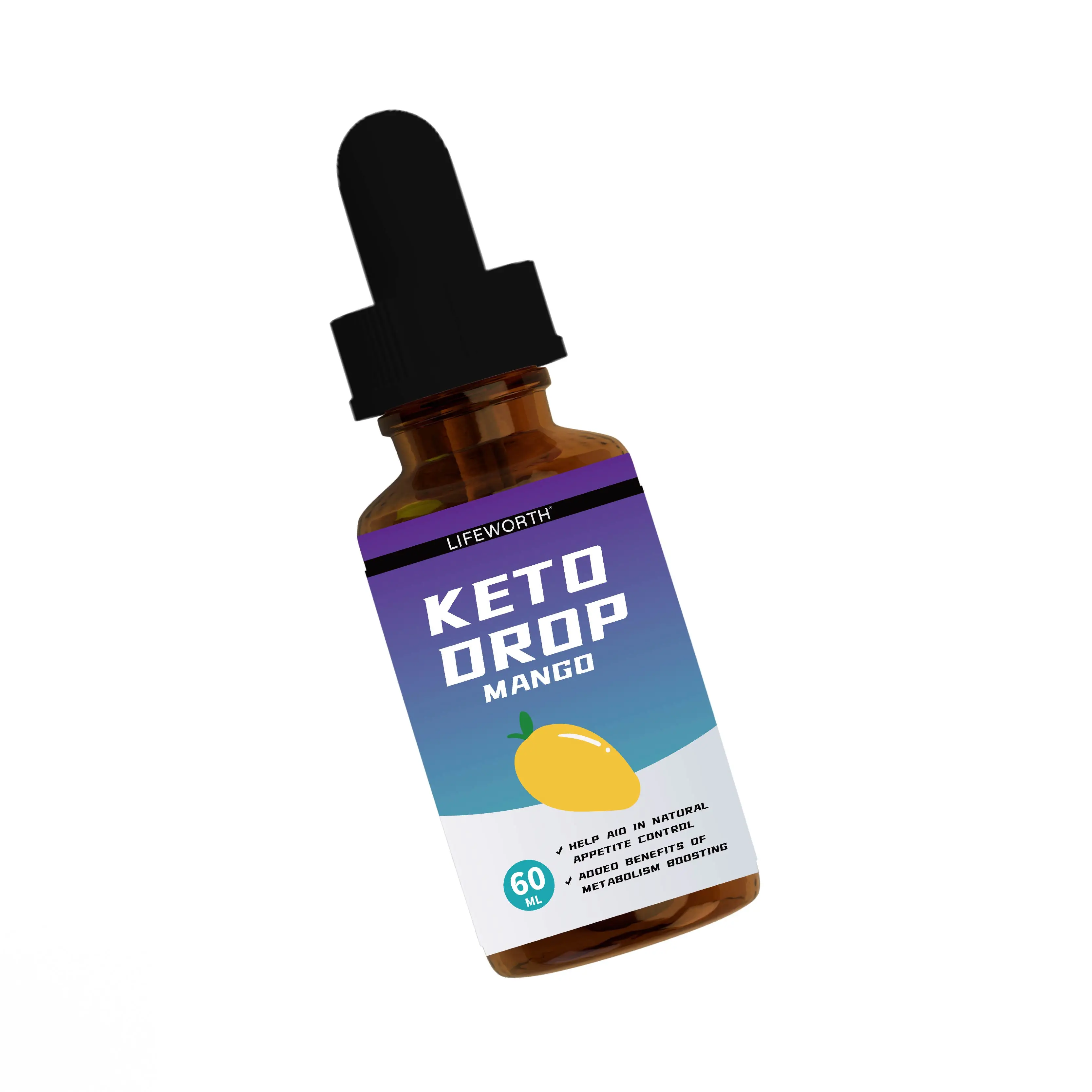 Lifeworth OEM предварительно тренировочная добавка персиковый аромат потеря веса keto bhb drops