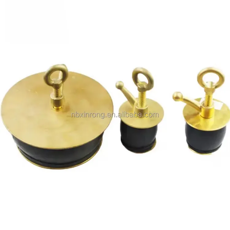 IMPA 232482 Marine Deck Scupper Plugs Copper(Brass) Ship Drain Plugs Drainage Hole Bolt Clamping Plate Sealing Plug