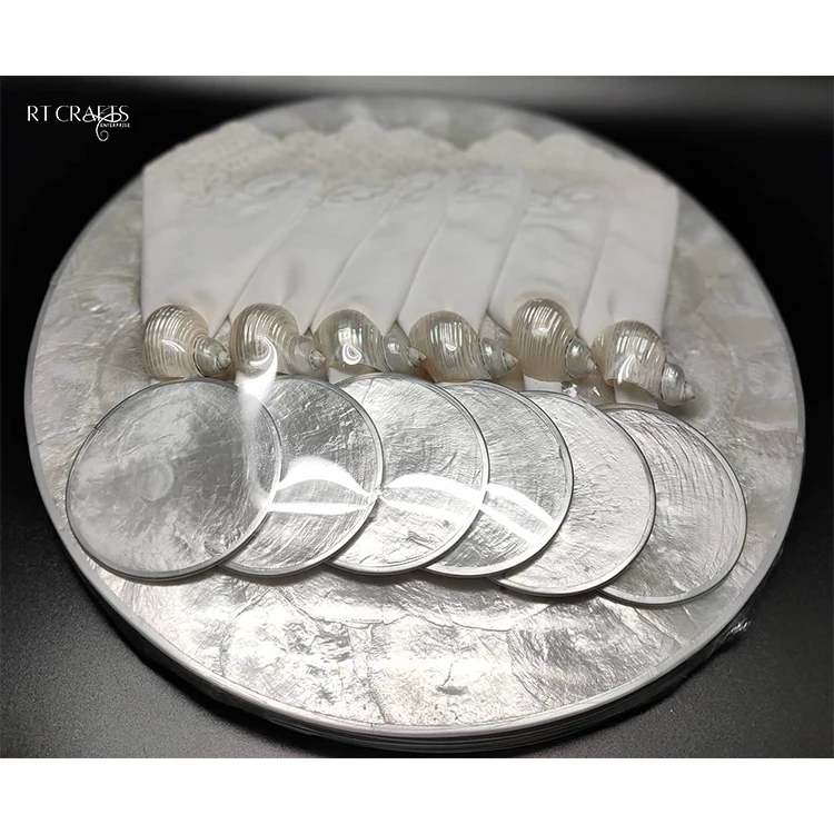 Handmade Custom Designs Capiz Placemat Natural Tableware Decorative Dining Table Craft Handicrafts