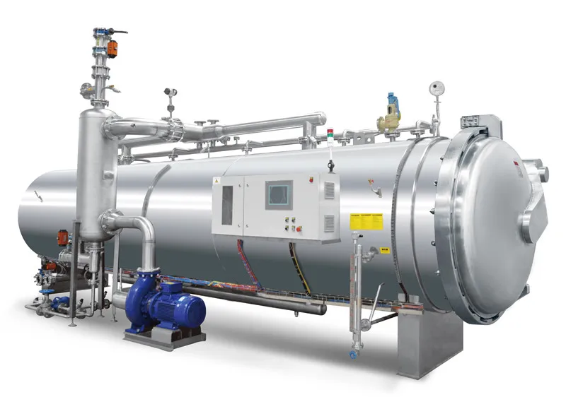 water immersion full automatic industrial horizontal steam autoclaves pressure cooker