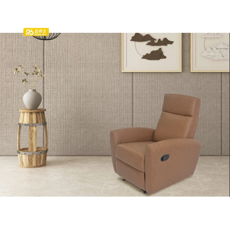 European style electric beige leather with 1 recliner chair