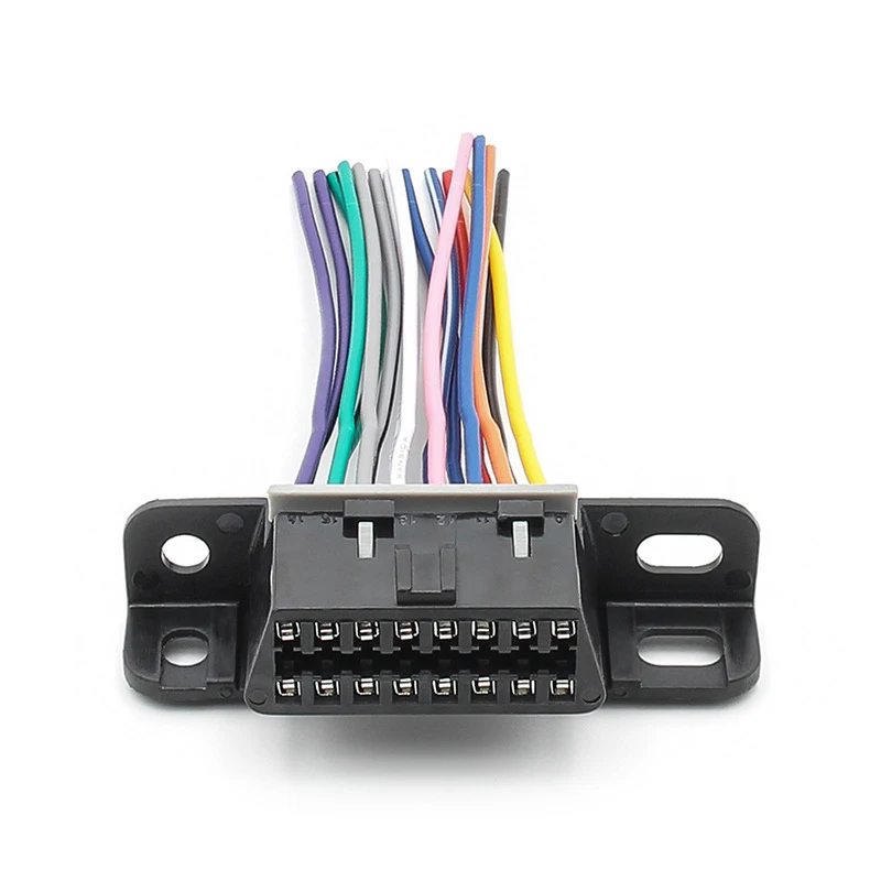 OBD2 Female 16-core Automotive Diagnostic Extension Cable ECU Test Harness Female Cable Connector