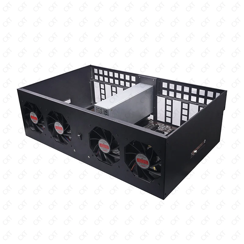 GPU case 8gpu casing rig machine universalond graphic motherboard psu 1600w