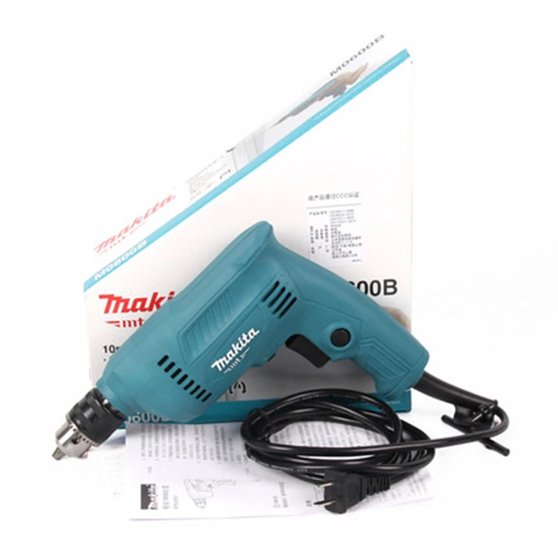 Оригинальная электрическая дрель Makita M6001B с легким корпусом 450 Вт мощная японская многофункциональная ручная контролем скорости Home