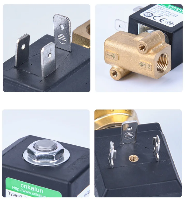 KL-F2 High Pressure 0.02-20Bar NC Brass PPS Mini Solenoid Valve for Steam Generators