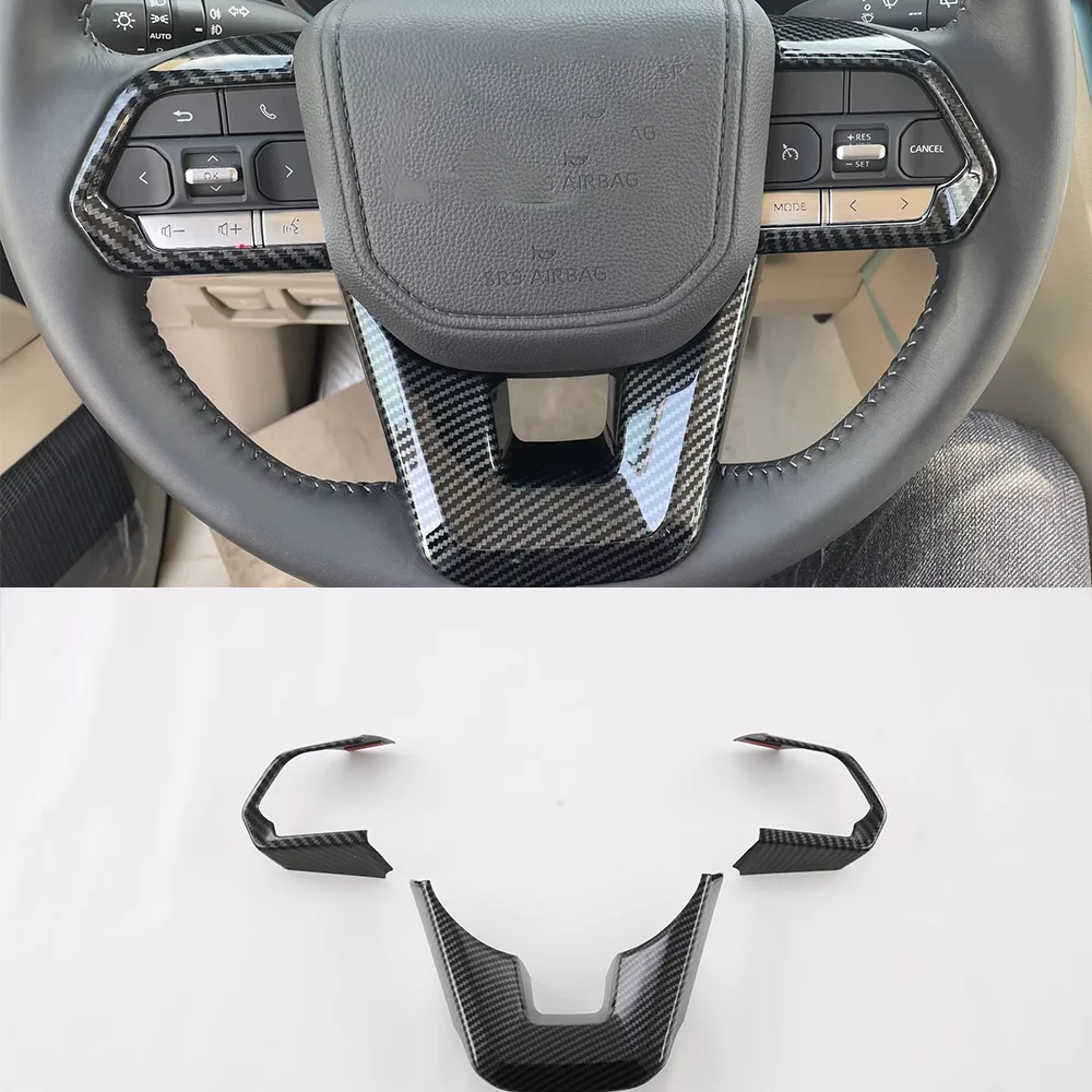 Auto Steering Wheel Trim Cover Car Upgrade Body Kit Accessories For 2023 Toyota LAND CRUISER LC300