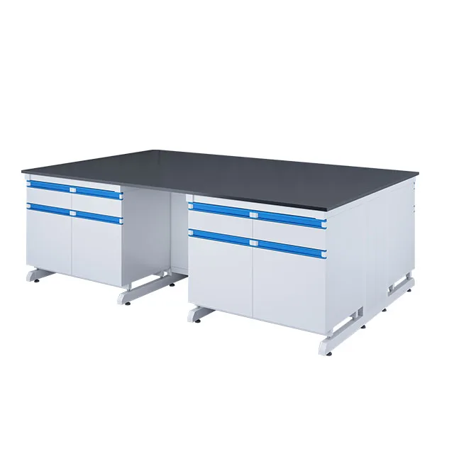 Chemical laboratory all Steel side Lab Bench Furniture Laboratory Table Dimensions