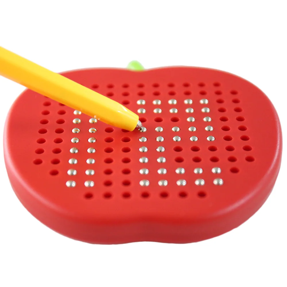 Permanent 2024 Educational Toys Abs Colorful Magnetic Drawing Board Writing Magpad Apple shape tracing board