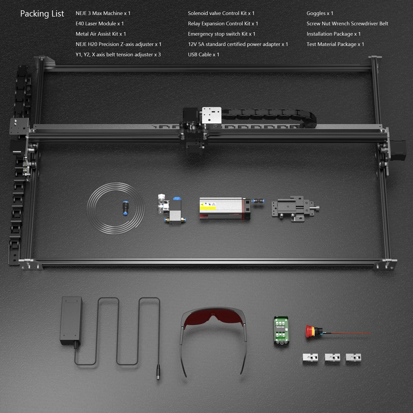 NEW Arrival NEJE Max E40 810*460mm Frame DIY Compressed Spot LD+FAC Fast High Precision Laser Cut Engraver Engraving Machine