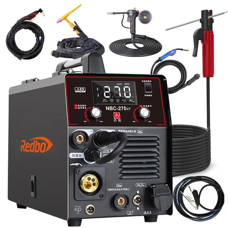 160A 220V portable multifunctional mig welders galess gas mig tig stick cut aluminium welding machine 5 in 1 mig welding machine