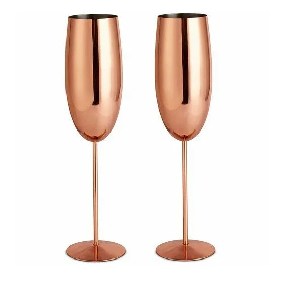 Best Selling Gold Stainless Steel Wine Goblets Stemmed Wine Glasses for Wedding Party Outdoor
