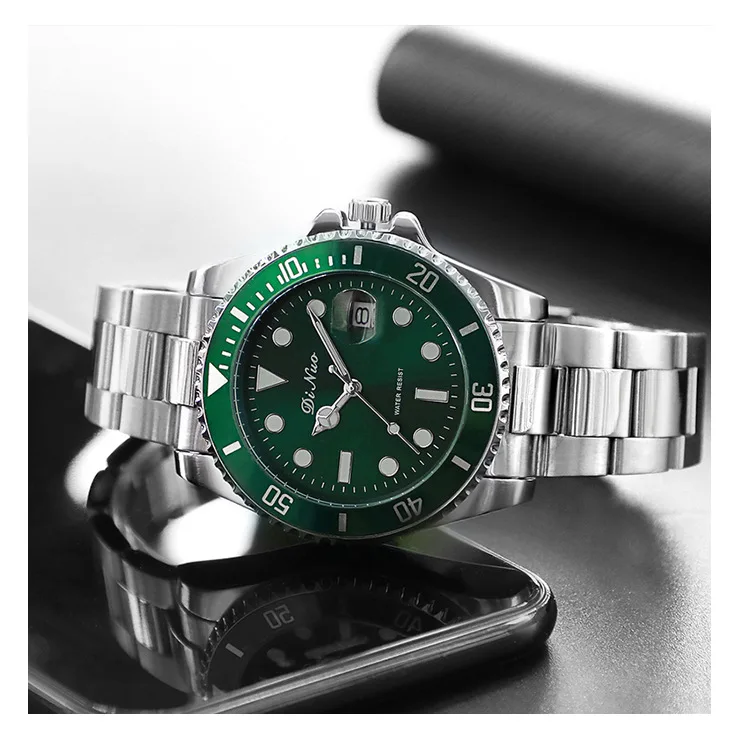 A+ Quality Adjustable Strap Luxury Night Vision 904L Stainless Steel Sapphire Glass Automatic Sub Watches