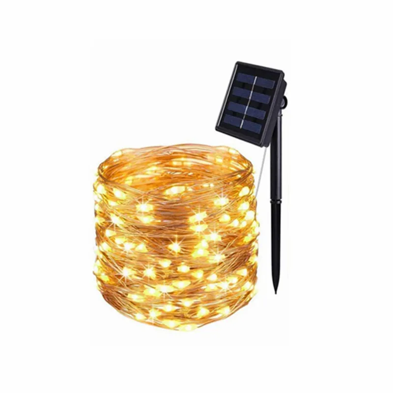 
Mini 10M 33Ft 100 Led Warm White Solar Lights Waterproof Battery Christmas Tree halloween decoration lights diwali decorative 