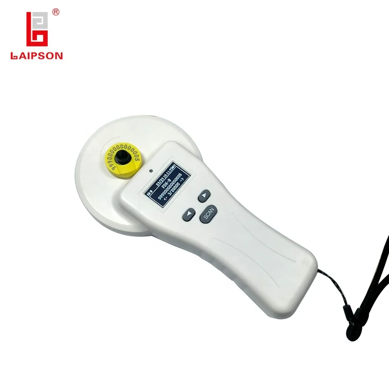 New White LF RFID Livestock Ear Tag Reader For Goat Cow Pig Farm