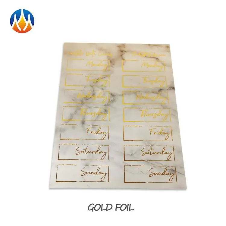 STATIONERY DECORATIVE MATTE CUSTOM WEEKLY PLANNER STICKER