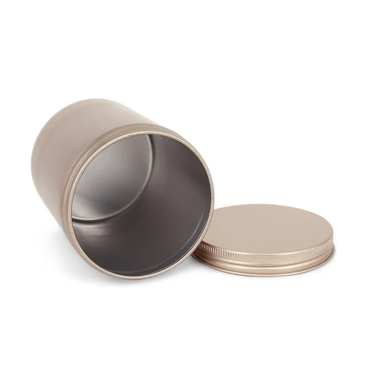 500g colorful printing aluminum tin round storage aluminum metal food tin jar canister