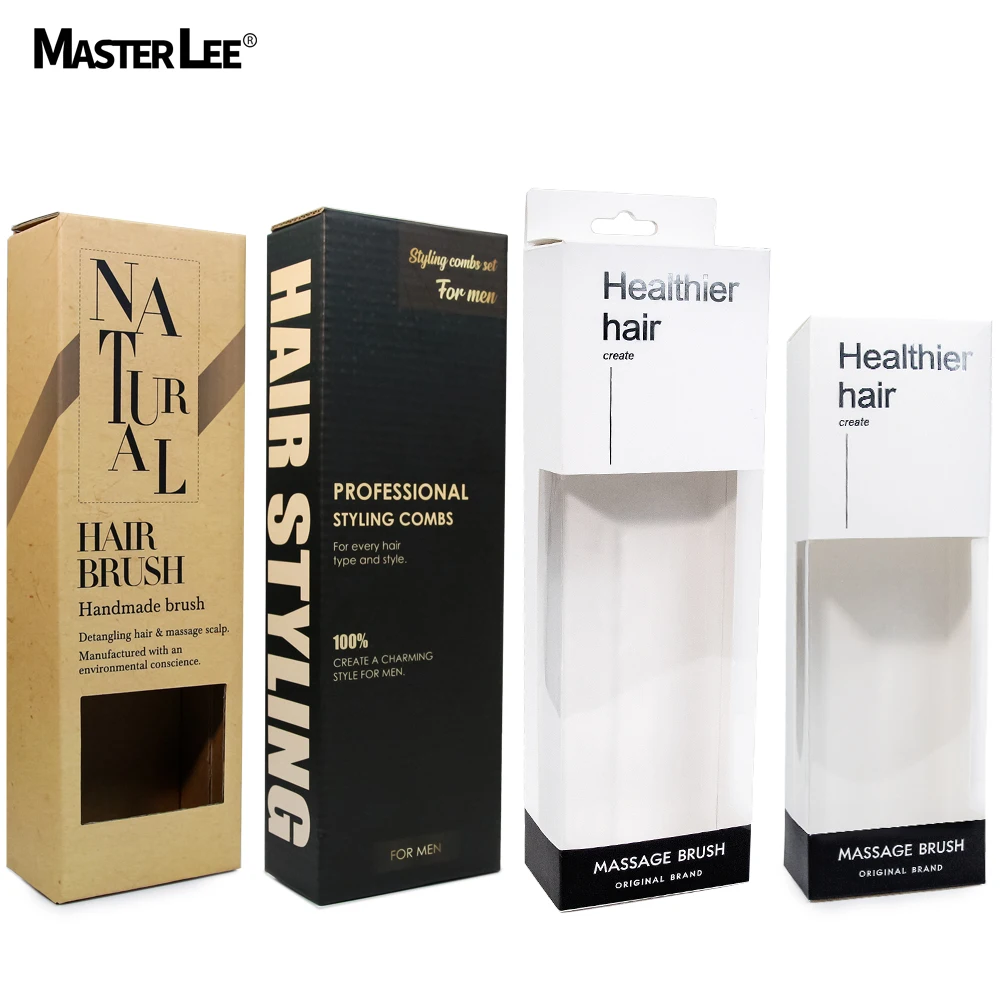 Popular Paper Box Comb Brush Box Craft Paper PVC Window Paper Pakcgings Custom Logo Design