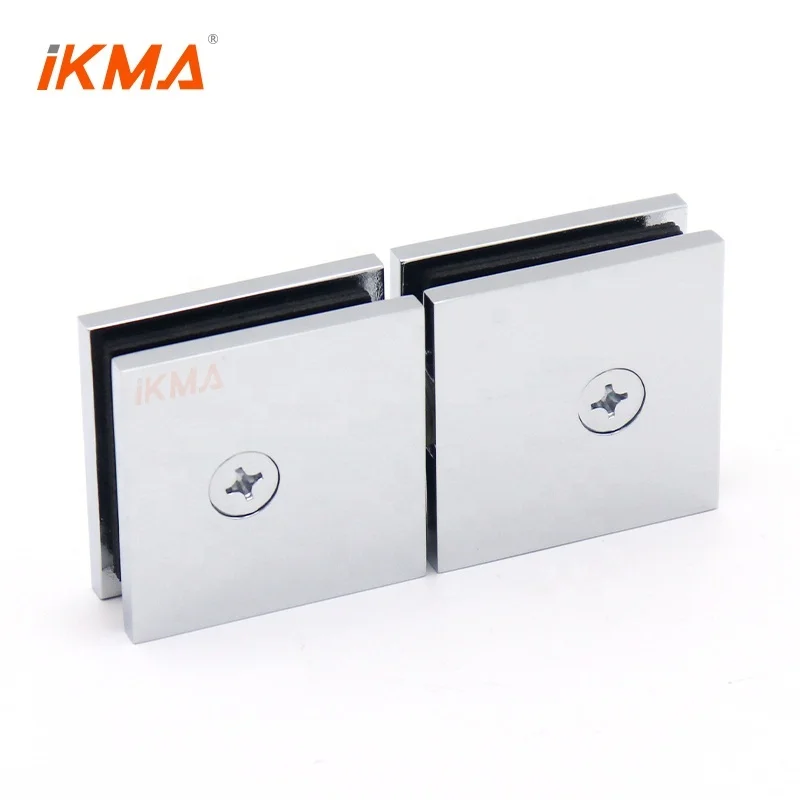 CRL polished chrome square 180 degree glass-to-glass movable transom clamp