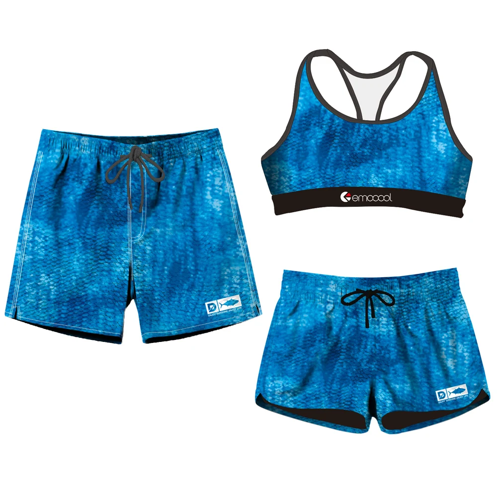 2021 Summer Ladies 2-Piece Bikini Quick-drying Sublimation Suit Printed Couple Swimwear Customized Parent-child Swimwear